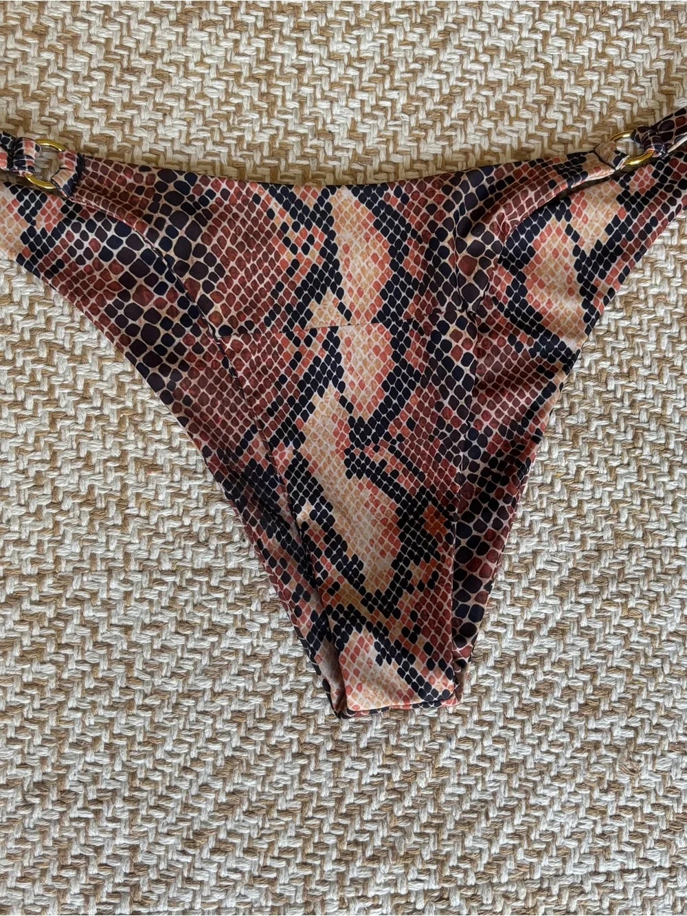 Blackbough Brown and Black Snake-Print Bikini Set - Picture 3 of 13